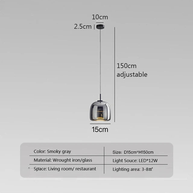 BAUHAUS | Transparent Light - Minimalistische Glazen Hanglamp
