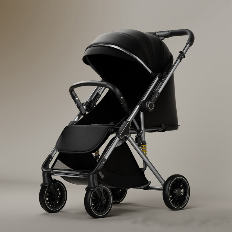 Opvouwbare en Comfortabele Reis Kinderwagen met Multifunctionele Zit- en Ligstand