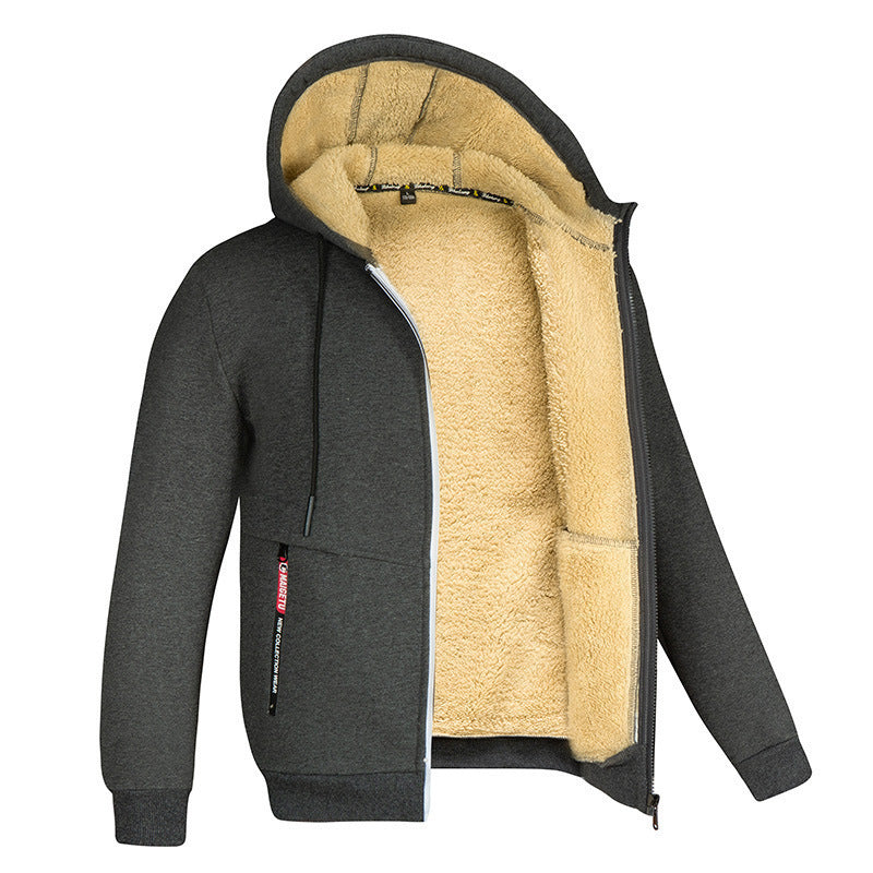 Bramwell Heren Hoodie met Rits - Warm Gevoerd Vest met Capuchon en Slim Fit - Casual en Sportieve Winter Zip Hoodie in Zwart, Blauw en Grijs