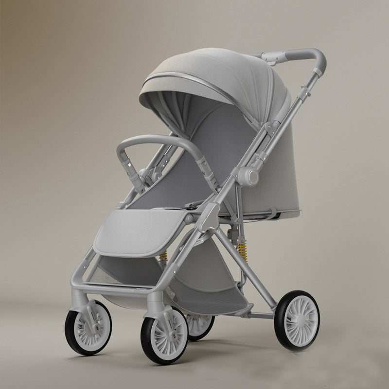 Opvouwbare en Comfortabele Reis Kinderwagen met Multifunctionele Zit- en Ligstand