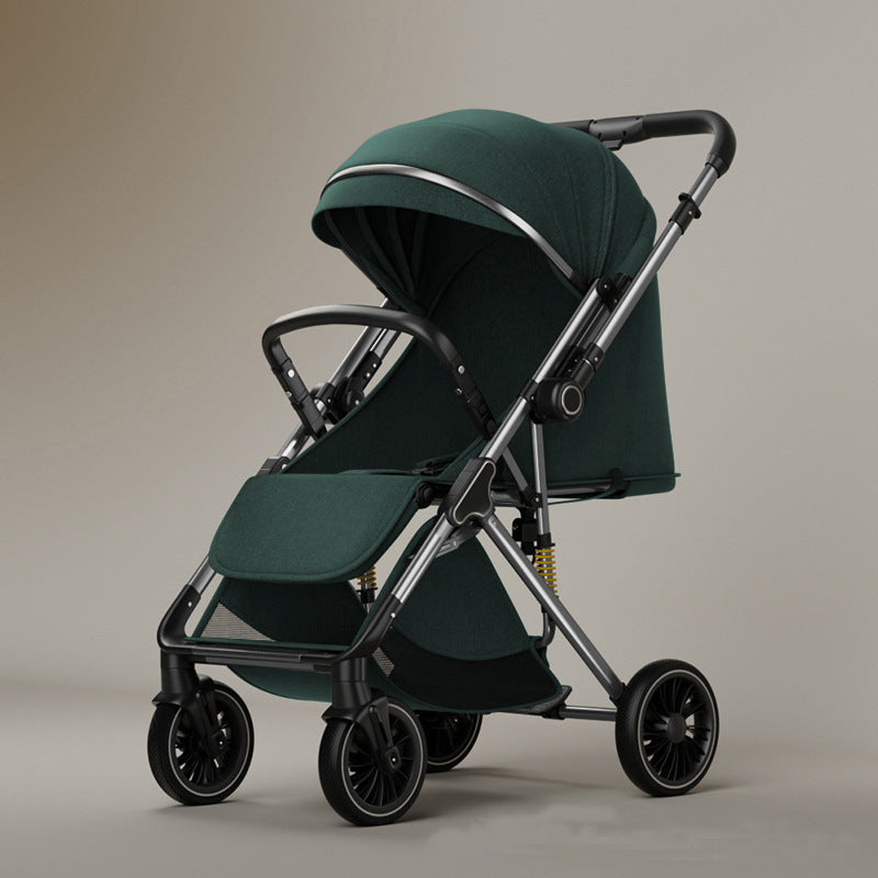 Opvouwbare en Comfortabele Reis Kinderwagen met Multifunctionele Zit- en Ligstand