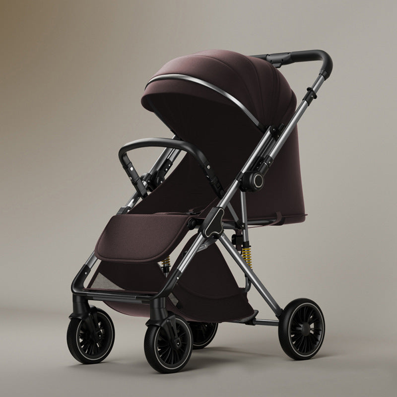 Opvouwbare en Comfortabele Reis Kinderwagen met Multifunctionele Zit- en Ligstand