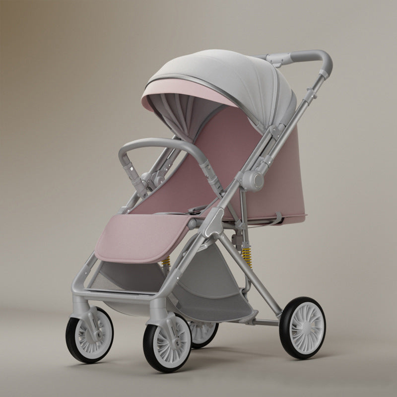 Opvouwbare en Comfortabele Reis Kinderwagen met Multifunctionele Zit- en Ligstand