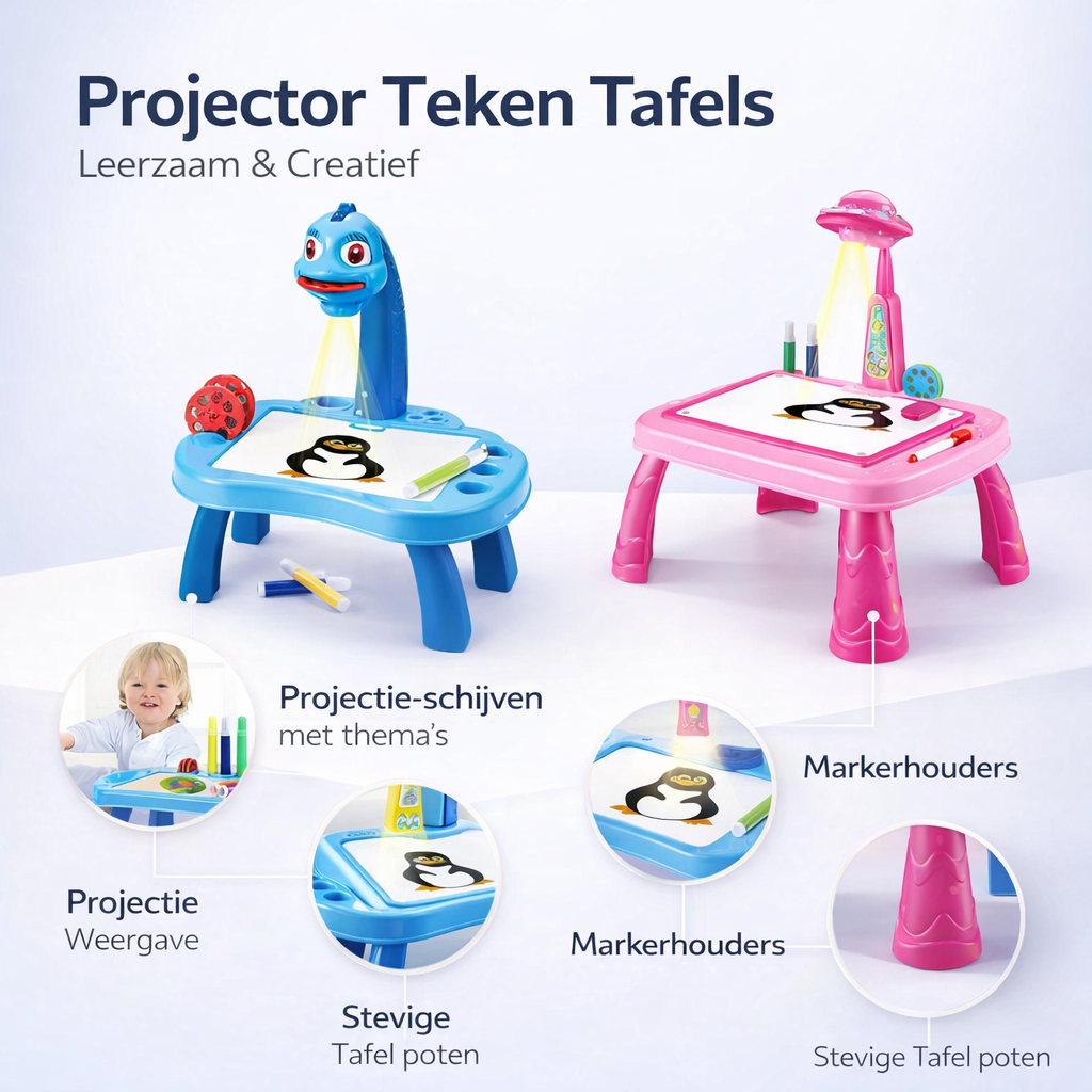 LED Tekentafel Kinderen Projector | Laat Kinderen Direct Beter Tekenen