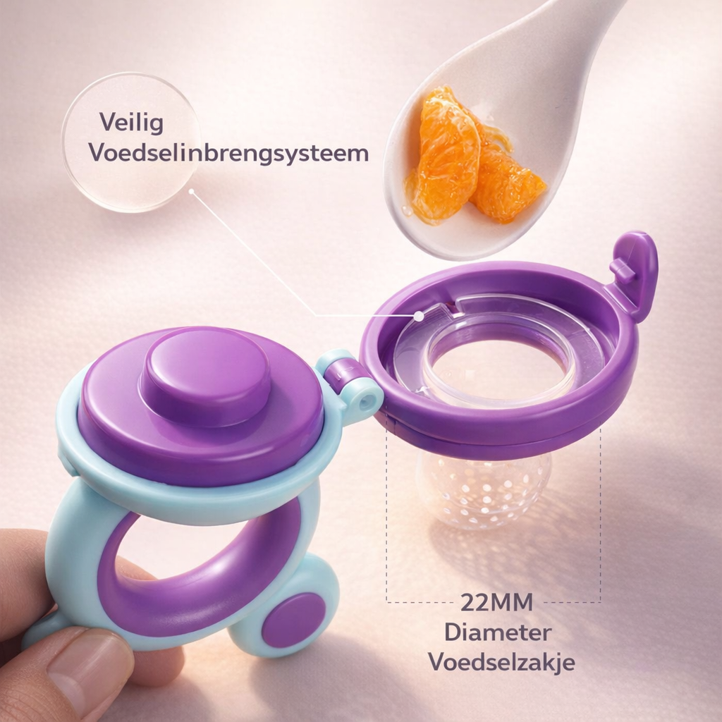 Baby Voedselfeeder Siliconen BPA-vrij | Veilig Eerste Hapjes Zonder Verslikken