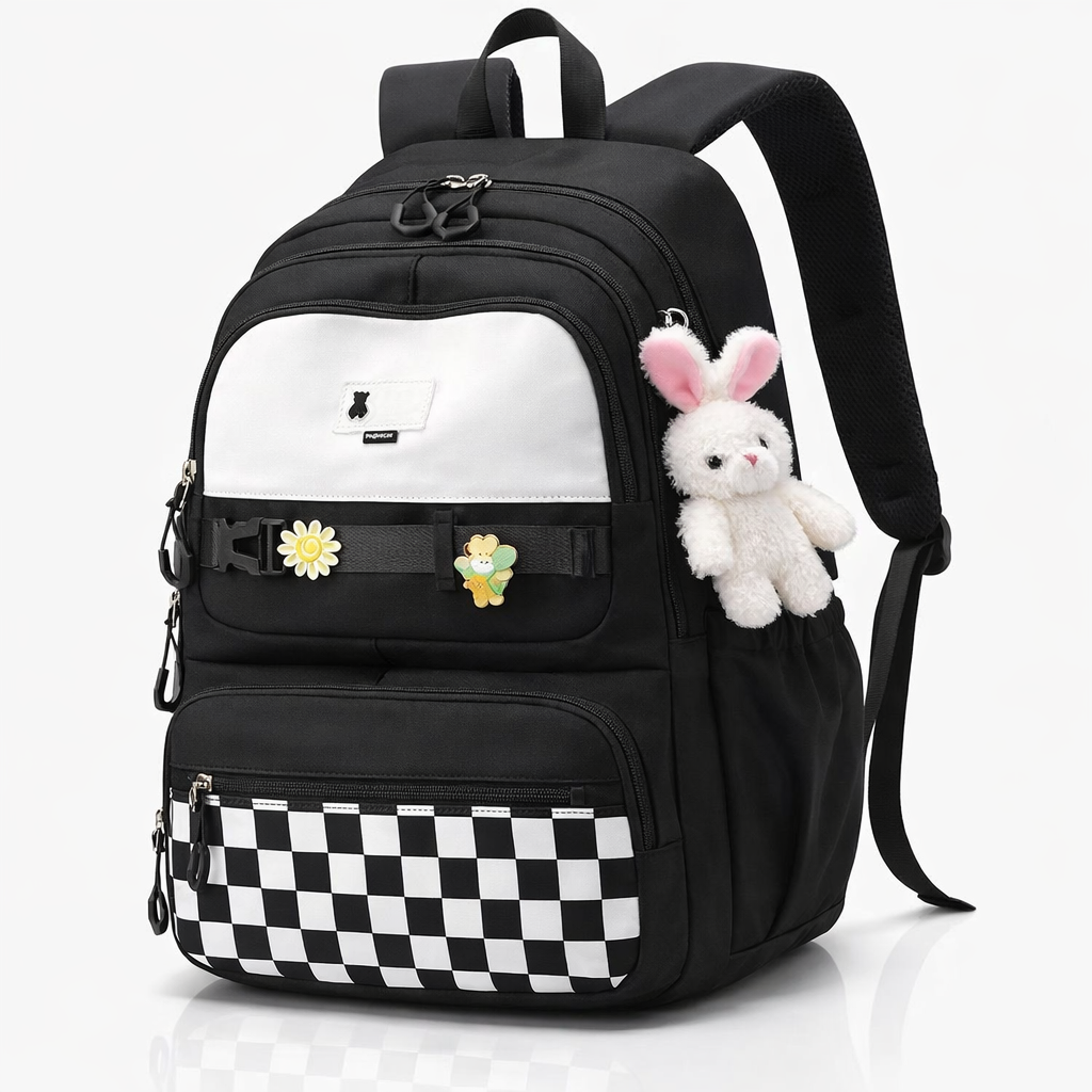 Schoolrugzak Laptopvak | Extra ruim & sterk | schooltas tiener zwart