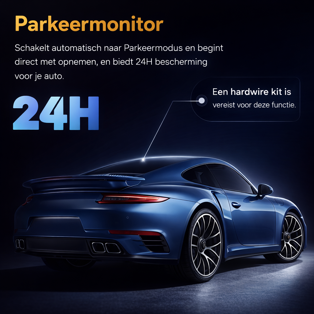 Dashcam 1080P Dual Lens | Nachtzicht & opname | auto camera