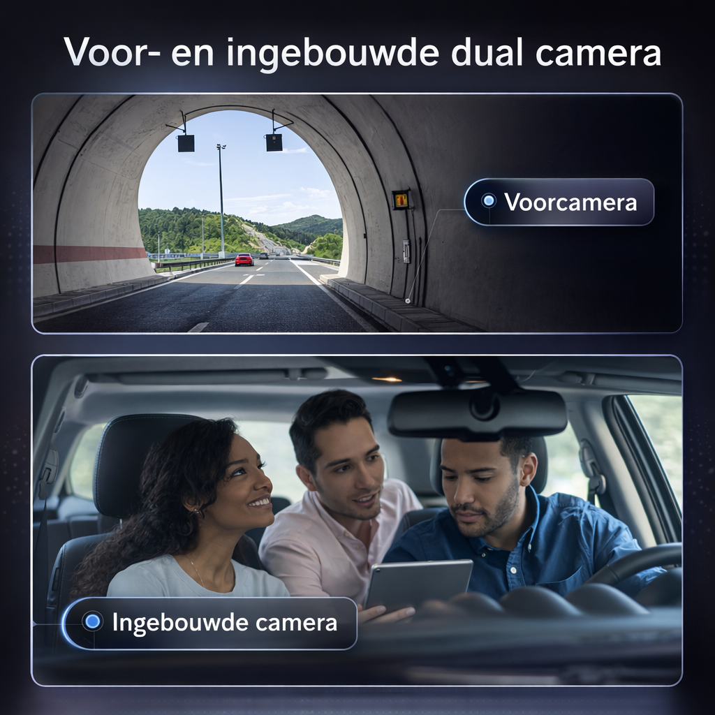 Dashcam 1080P Dual Lens | Nachtzicht & opname | auto camera