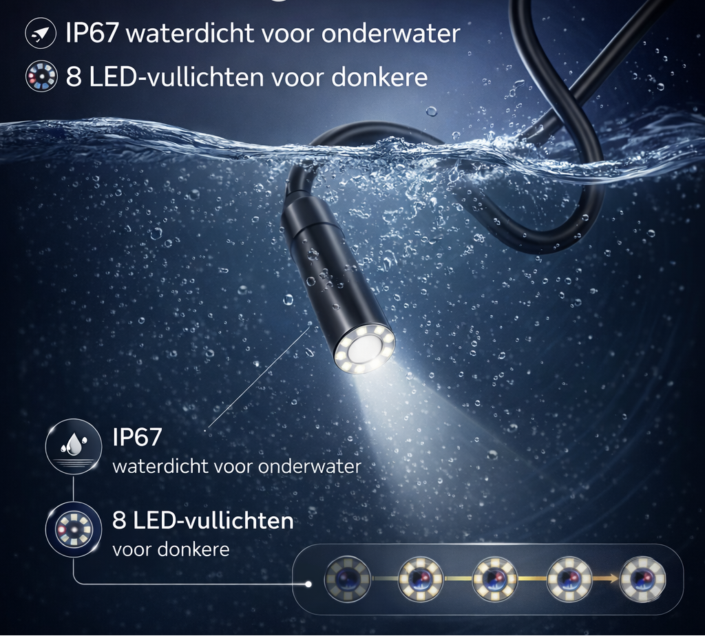 Endoscoop Camera 1080P | Inspectie met licht | borescope camera