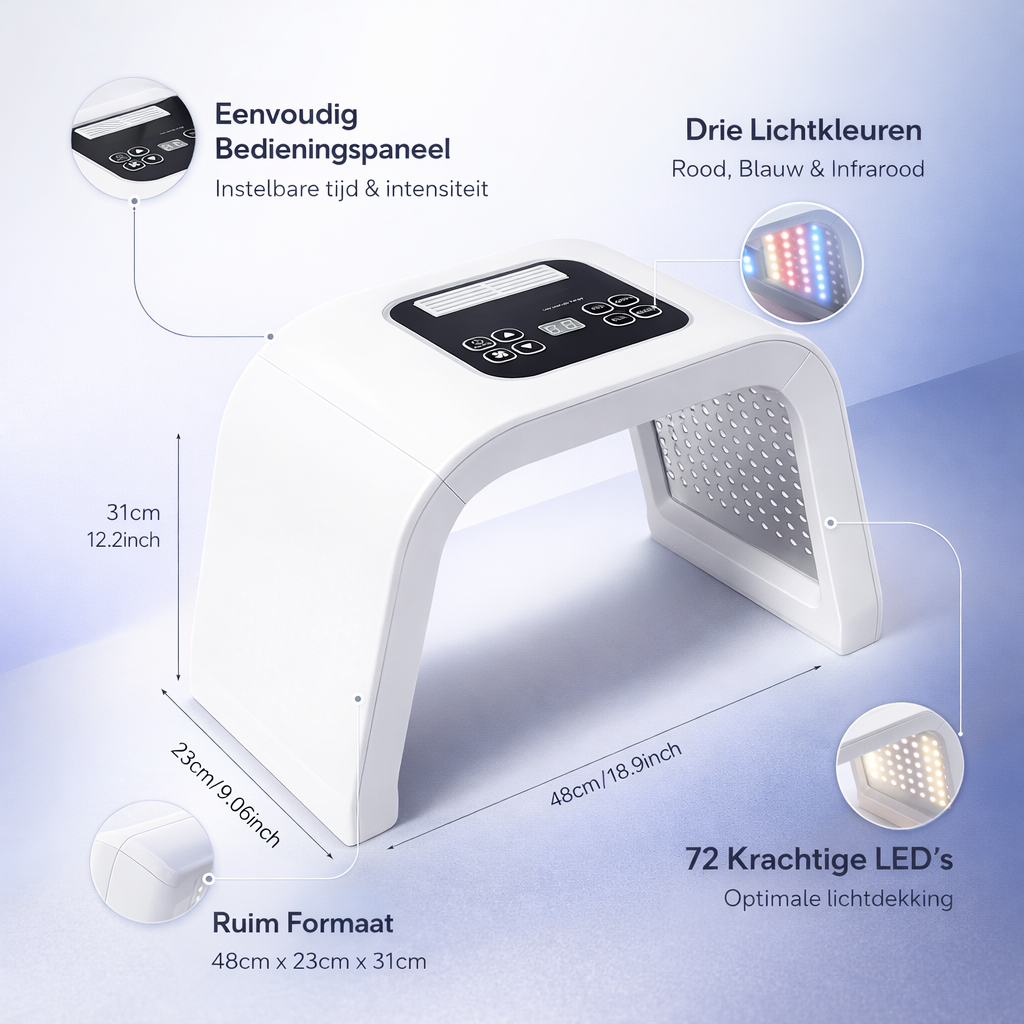LED Gezichtsmasker | Lichttherapie huid | beauty apparaat