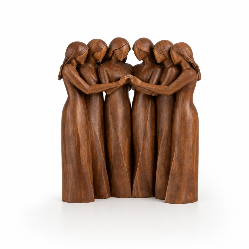Bondora | Kunsthars Sculptuur voor Vriendschap en Decoratie | kunsthars beeld vriendschap sculptuur decoratief beeldje