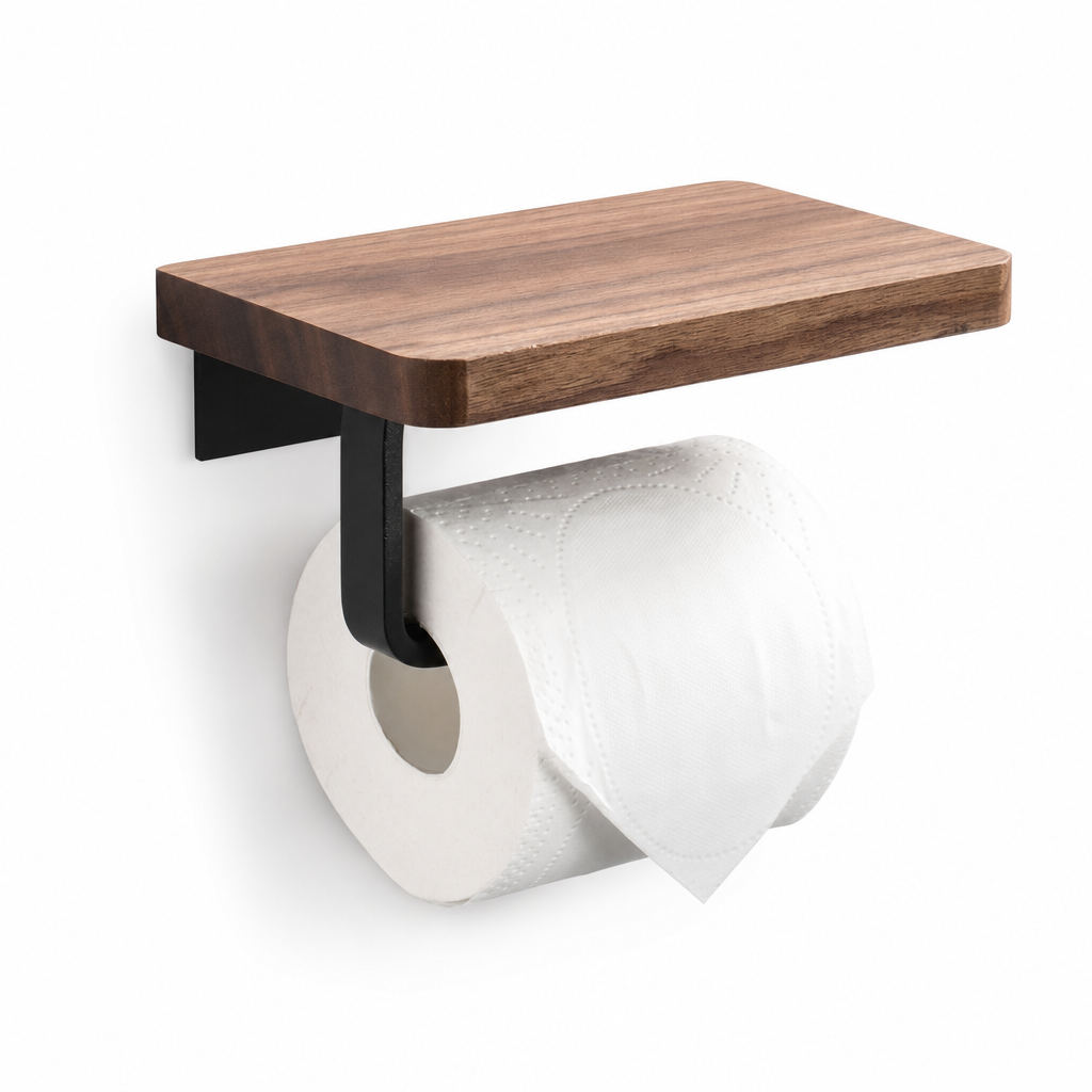 Nordwood | Houten Toiletpapierhouder voor Badkamer | toiletpapierhouder hout wc rolhouder badkamer accessoire