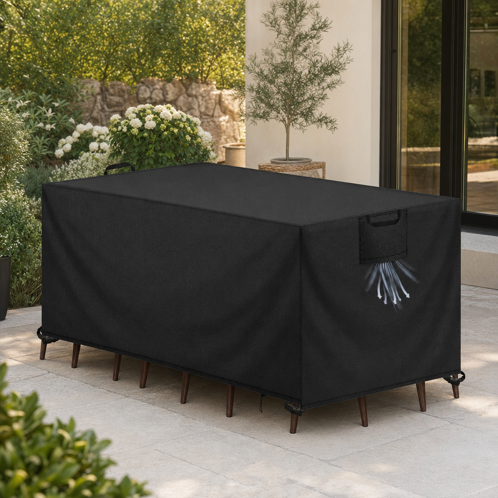 Coverra | Waterdichte Tuinafdekking van 42D Oxford Stof | tuinmeubelhoes waterdicht buitenhoes tuinmeubels beschermhoes tuin