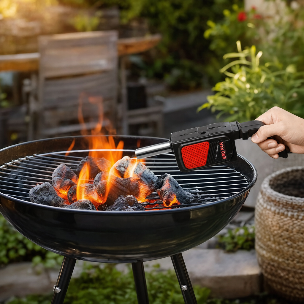 Firebreeze | Elektrische Vuurblazer voor BBQ en Haard | elektrische vuurblazer BBQ blower haard aanblazer