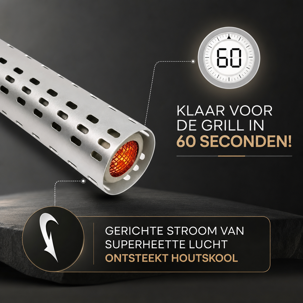 Kamaflame | Elektrische Kolenstarter voor Kamado BBQ | elektrische kolenstarter BBQ aansteker kamado starter