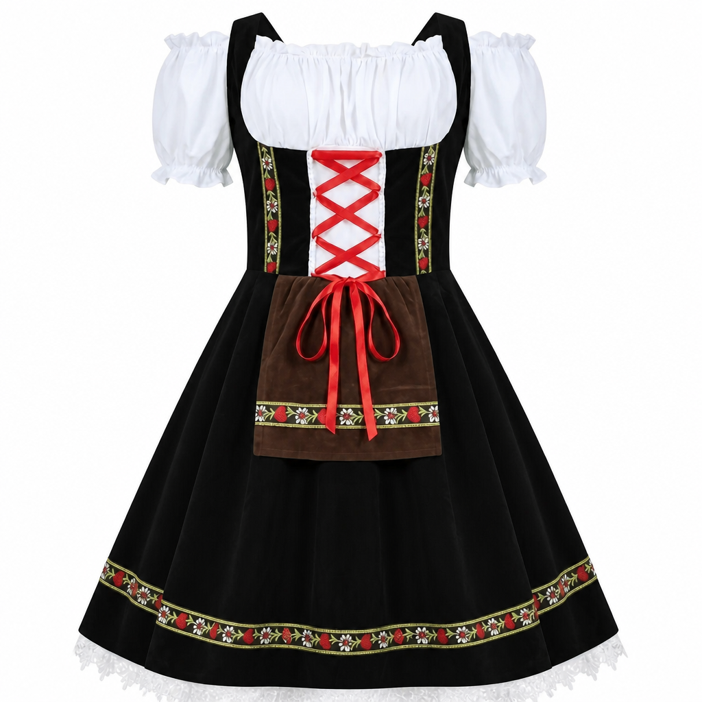 Dames Oktoberfest Dirndl Jurk - FestBrau - Traditionele Beierse Stijl en Elegante Pasvorm