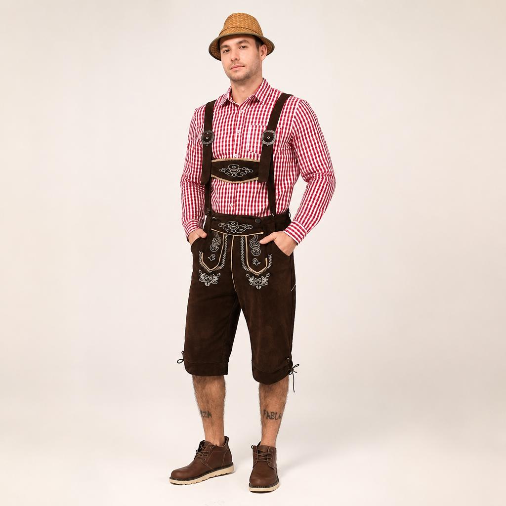 Heren Oktoberfest Overall - FestBrau - Geborduurd Patroon, Traditioneel en Comfortabel