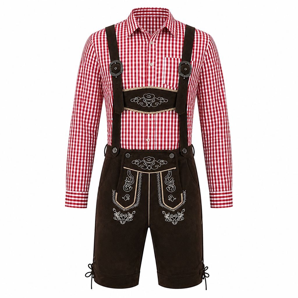 Heren Oktoberfest Overall - FestBrau - Geborduurd Patroon, Traditioneel en Comfortabel