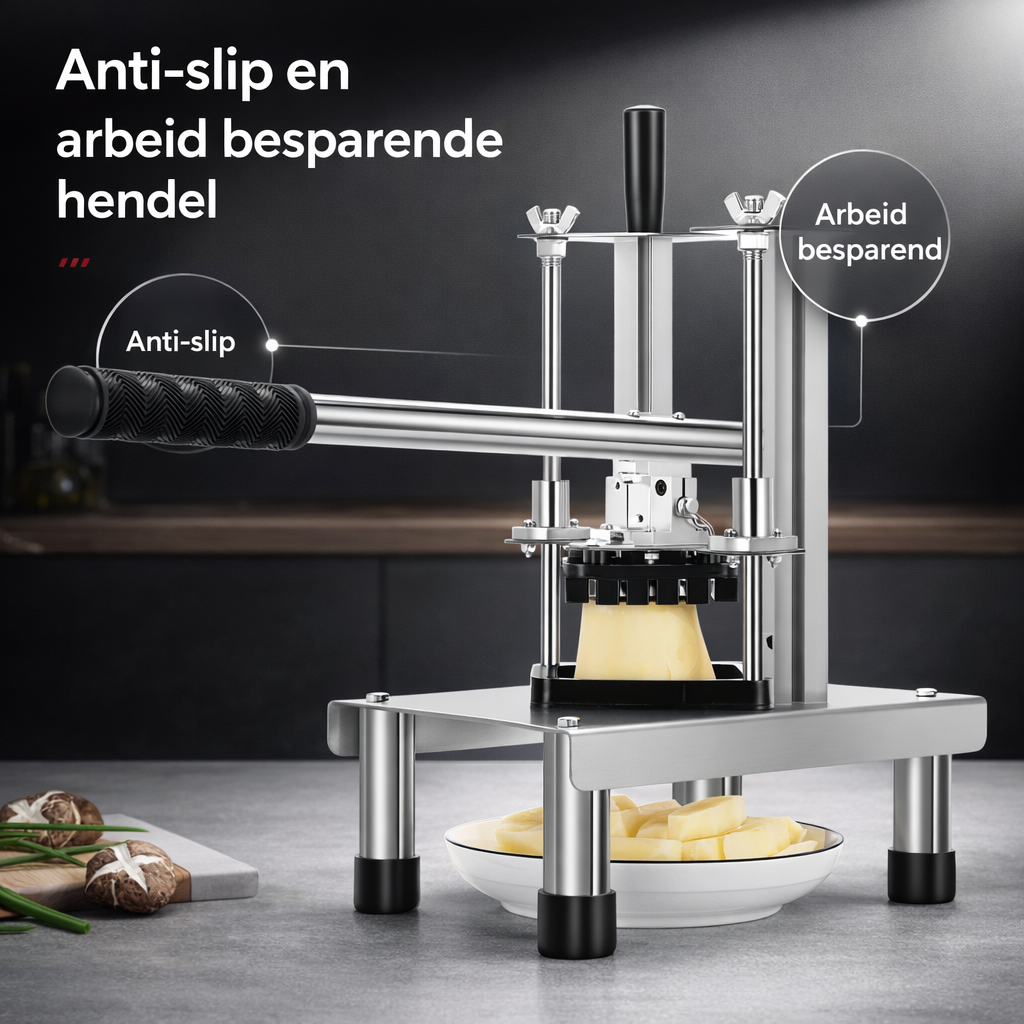 Groente- en Fruitsnijder RVS Professioneel | Snijd 5x Sneller & Perfect Gelijk