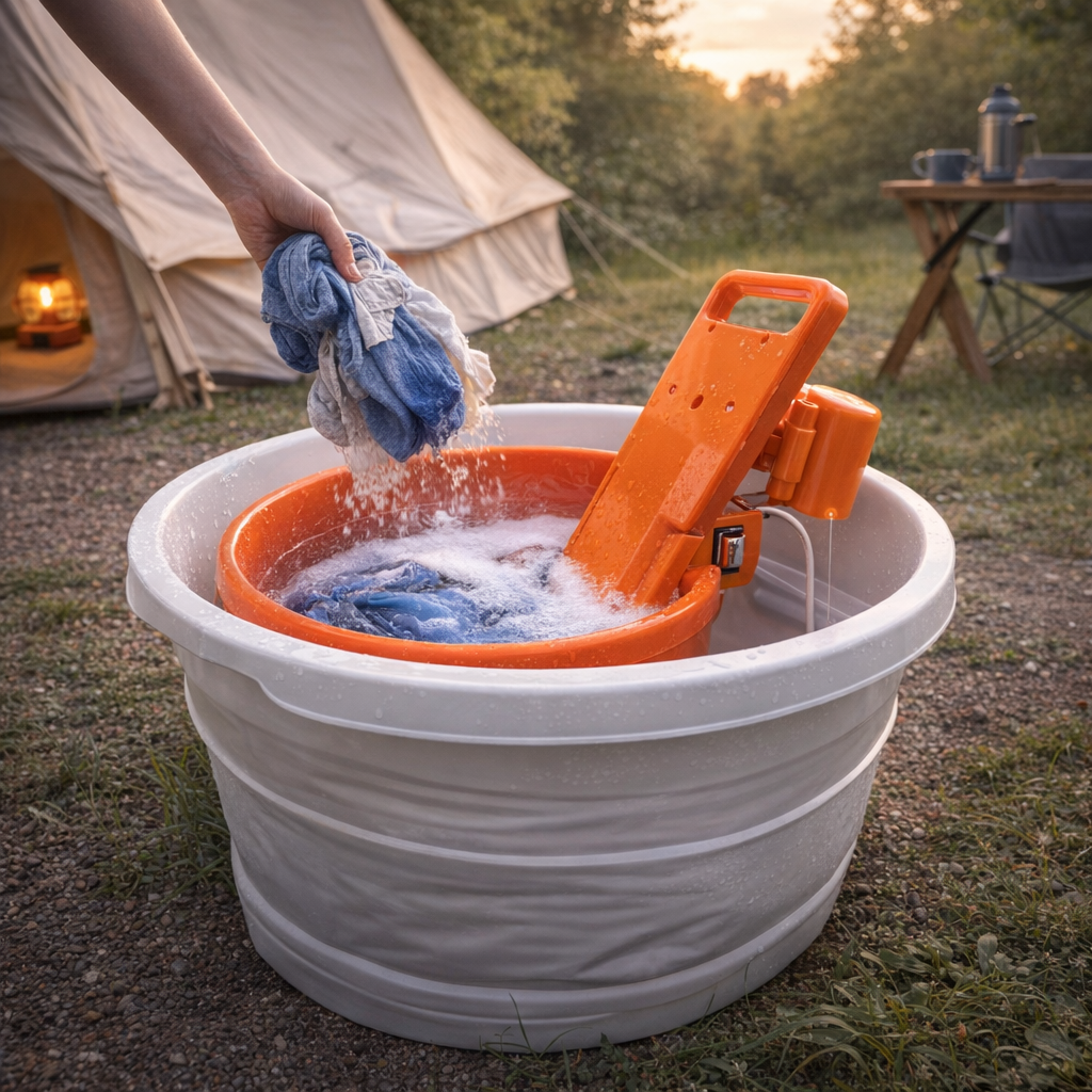 Wasmachine Draagbaar Ultrasonisch | Altijd Schone Kleding Onderweg en op de camping
