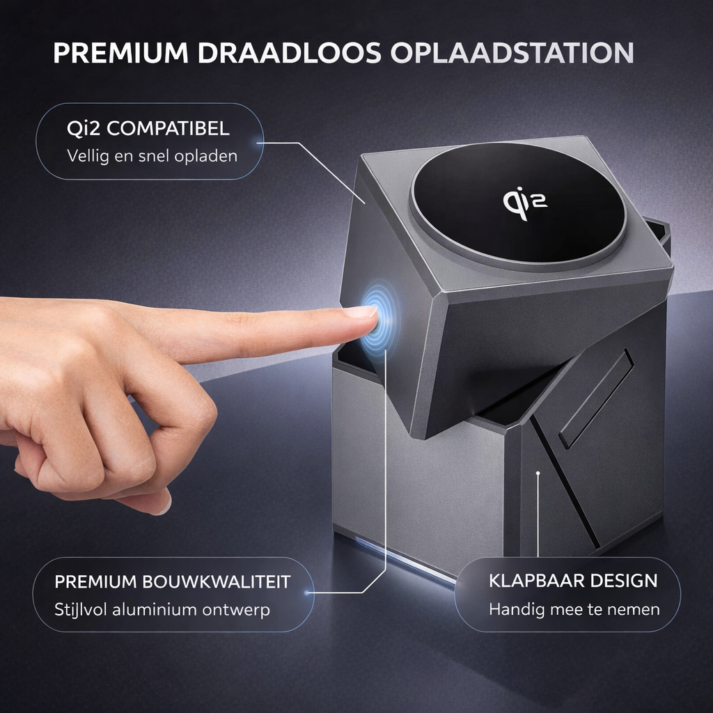 3-in-1 Draadloze Oplaad station| Laad Alles Tegelijk Zonder Kabelchaos