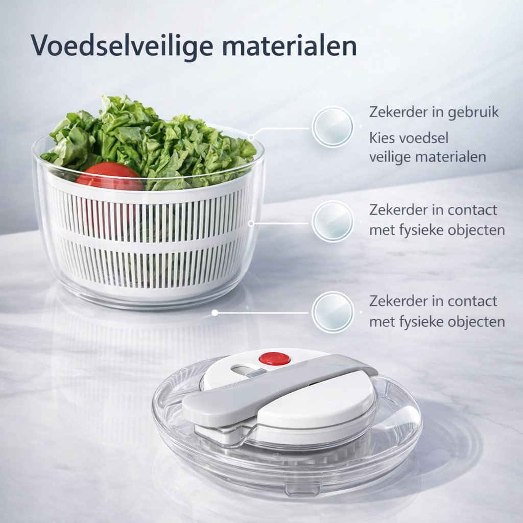 Salade Spinner 3L Groente Droger | Droog Groenten in Seconden