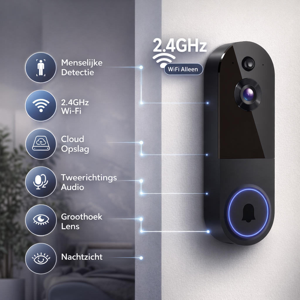 Video Deurbel Camera | AI detectie | slimme deurbel wifi