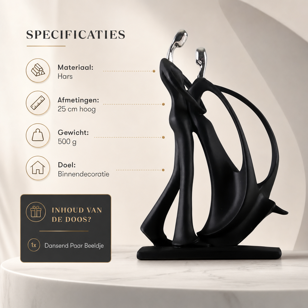 Artelino | Decoratief Danspaar Beeld voor Interieur | decoratief beeld danspaar woondecoratie beeldje