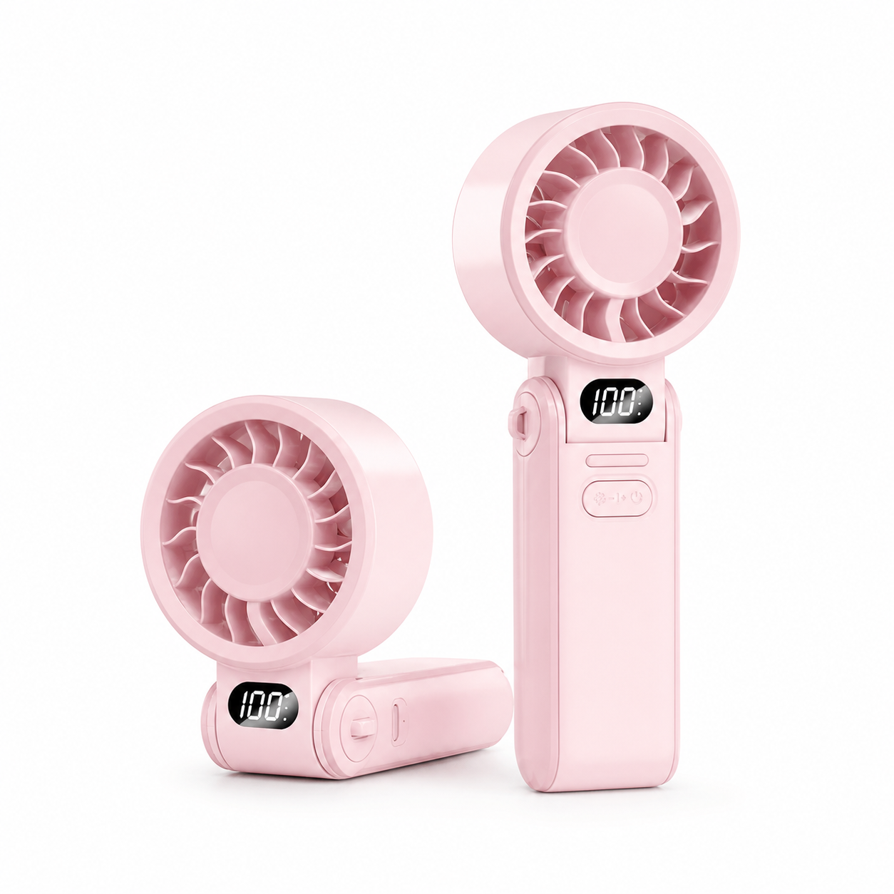 CoolBreeze | Draagbare handventilator | Draagbare Handventilator Oplaadbaar 3600mAh – 100 Windsnelheden Opvouwbare Mini Turboventilator voor Zomer en Onderweg
