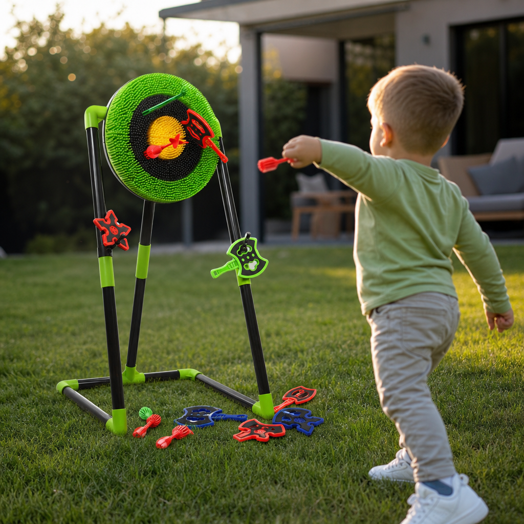 DartZone | Magnetisch dartbord voor kinderen | Magnetisch Dartbord Kinderen Veilig – Familie Doelspel met Standaard, Leuk Binnen en Buiten Wedstrijdspeelgoed voor Kinderfeestje