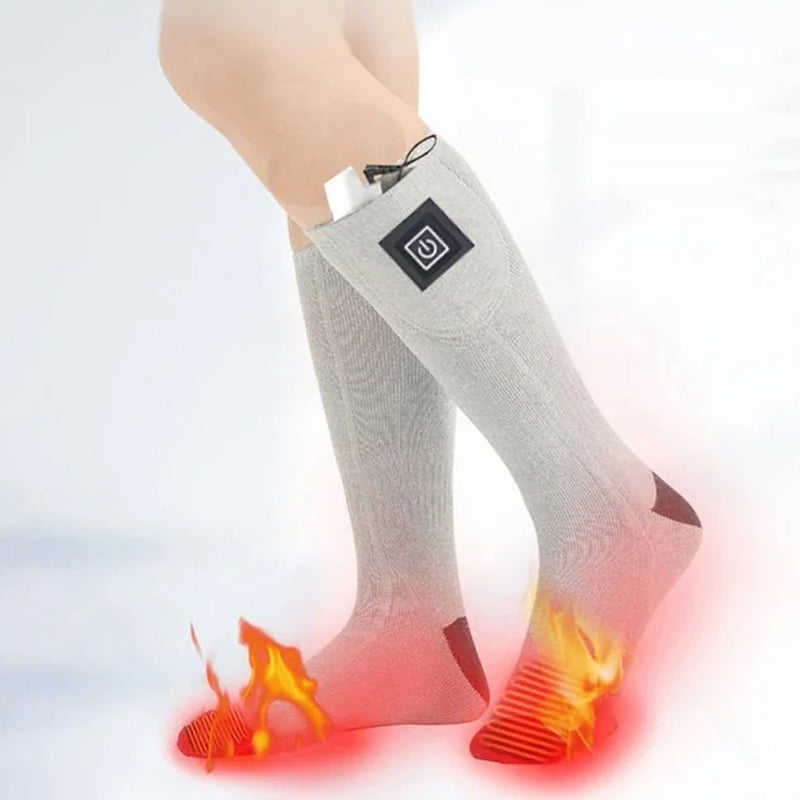 Oplaadbare Verwarmde Sokken met Instelbare Temperatuur voor Buitenactiviteiten - Elektrische Verwarming voor Comfortabele Voeten