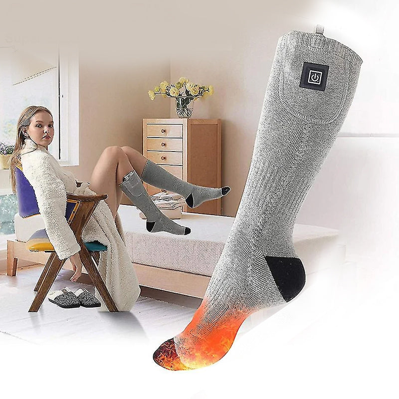 Oplaadbare Verwarmde Sokken met Instelbare Temperatuur voor Buitenactiviteiten - Elektrische Verwarming voor Comfortabele Voeten