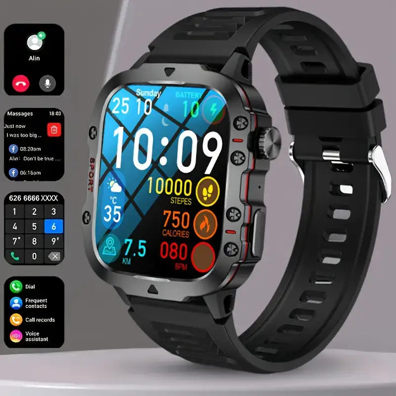 VentureWatch - Outdoor Smartwatch – Waterdichte Smartwatch Met Bellen, Sportmodi & Gezondheidstracking