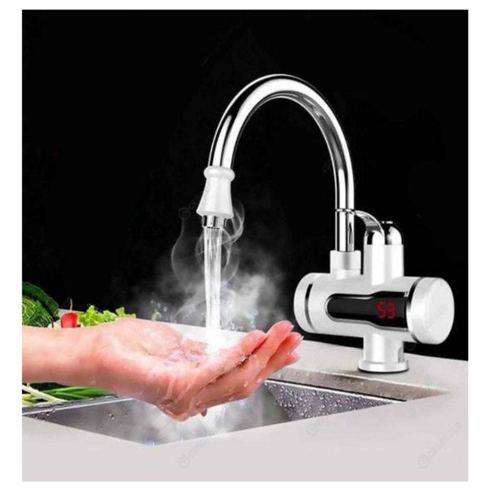 Kraan met ingebouwde verwarmer voor direct warm water