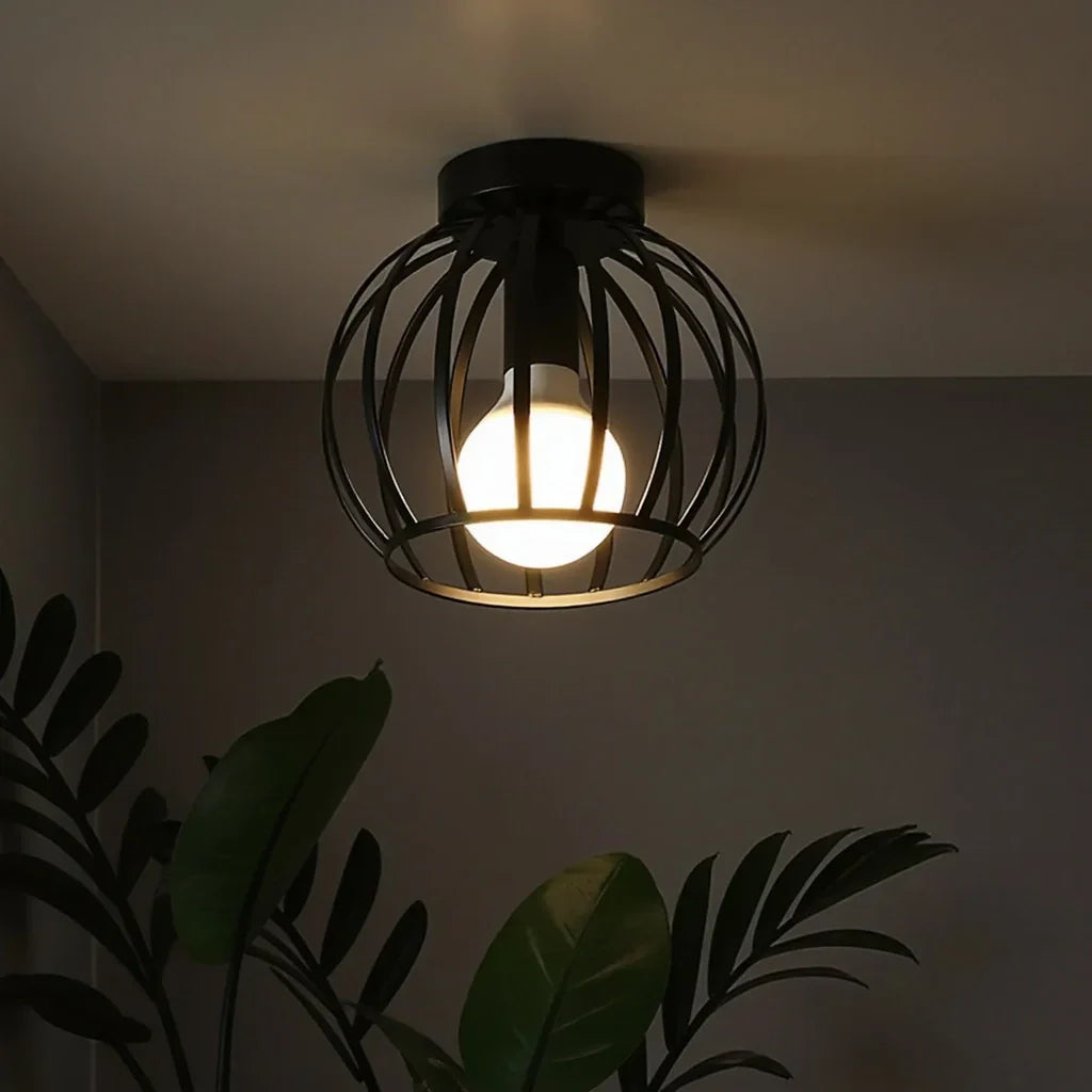 Aurub | Industriële plafondlamp zwart