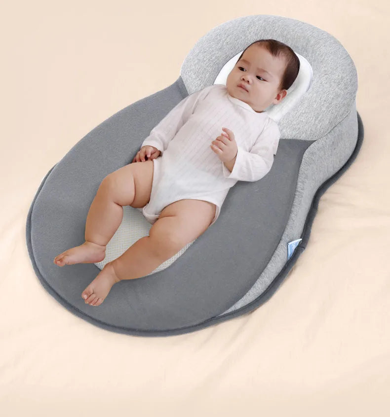 Nestlenap Baby Pillow – Ergonomic Newborn Pillow for Safe Sleep and Flat Head Prevention – Breathable and Soft Comfort