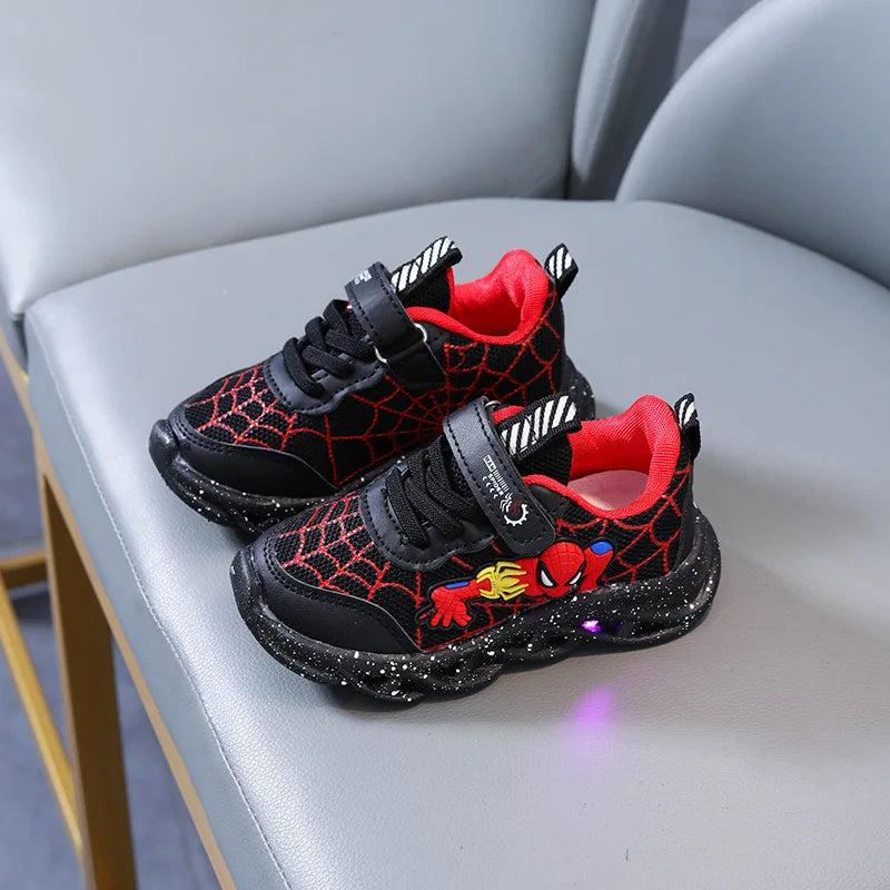Spider-Man Sneakers | Jongens Sportschoenen Met LED-Verlichting - Comfortabel & Casual