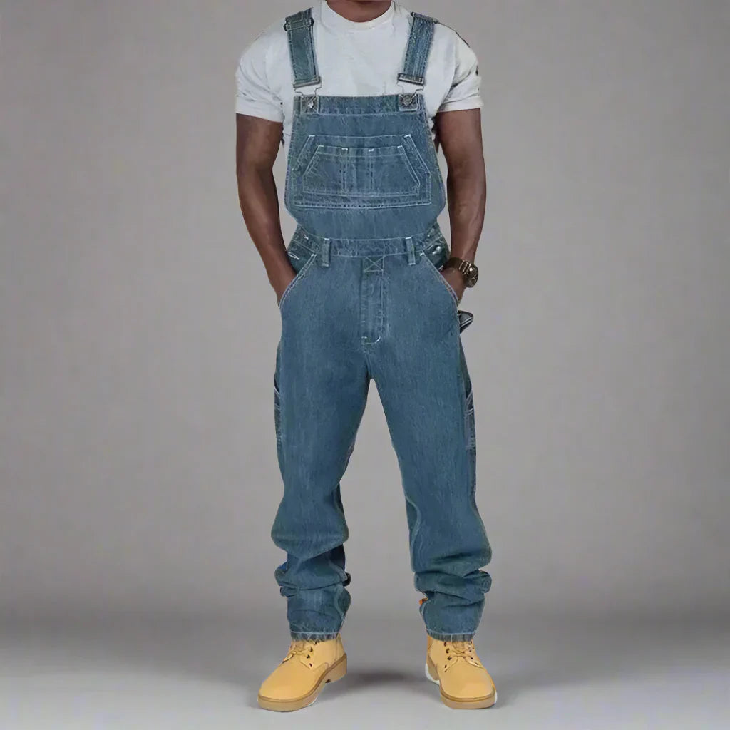 Heren Rechte Denim Overall | Moderne Werkkleding Look - Kelim