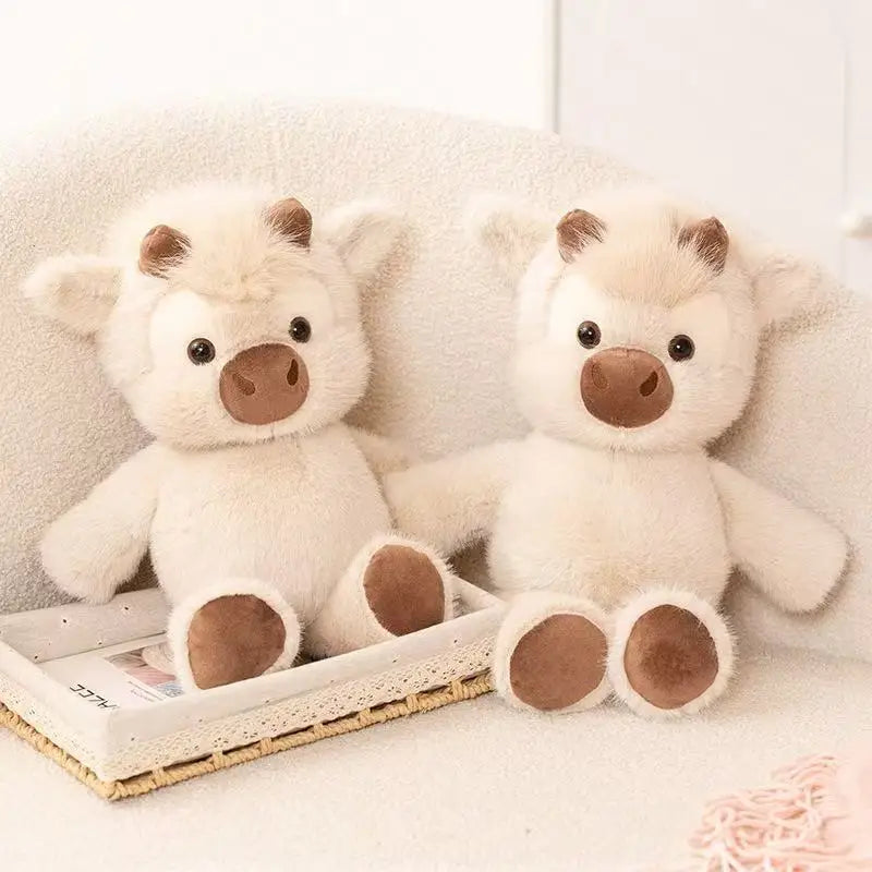 SnuggleMoo | Hooglander koe knuffel | Kawaii Hooglander Koe Knuffel 45cm – Zachte Pluche Troostknuffel tegen Eenzaamheid, Kalveren Cadeau voor Kinderen en Volwassenen