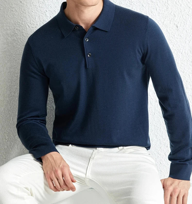 Slim fit wool autumn sweater | High quality materials - Warm and cozy - autumn - Ideal for formal and informal occasions