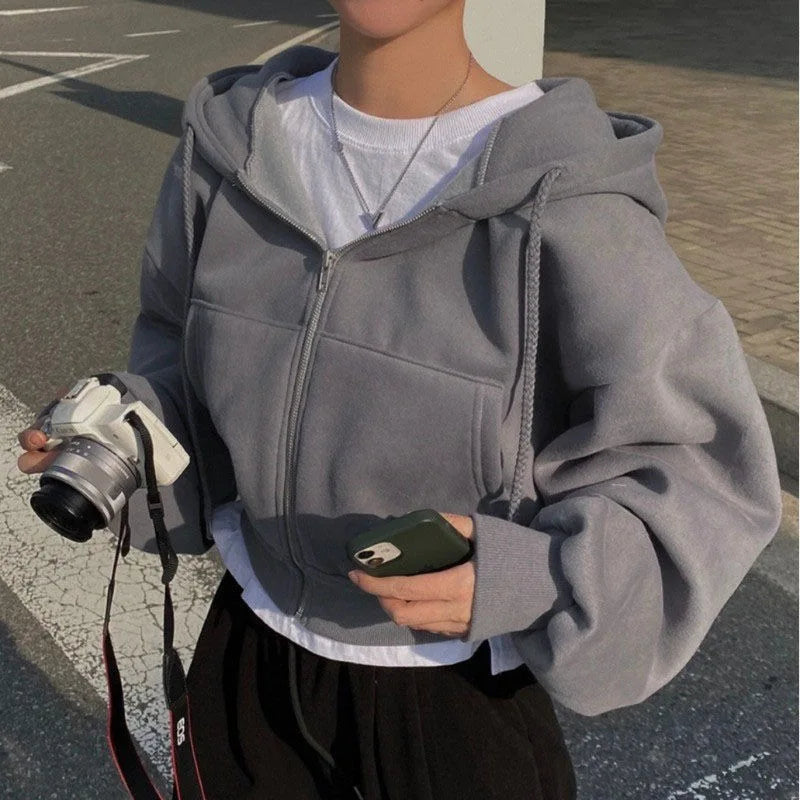 Sweatshirt Hoodie | Regular Fit | Ritssluiting - Y2K Stijl - Casual en Trendy voor Dagelijks Gebruik