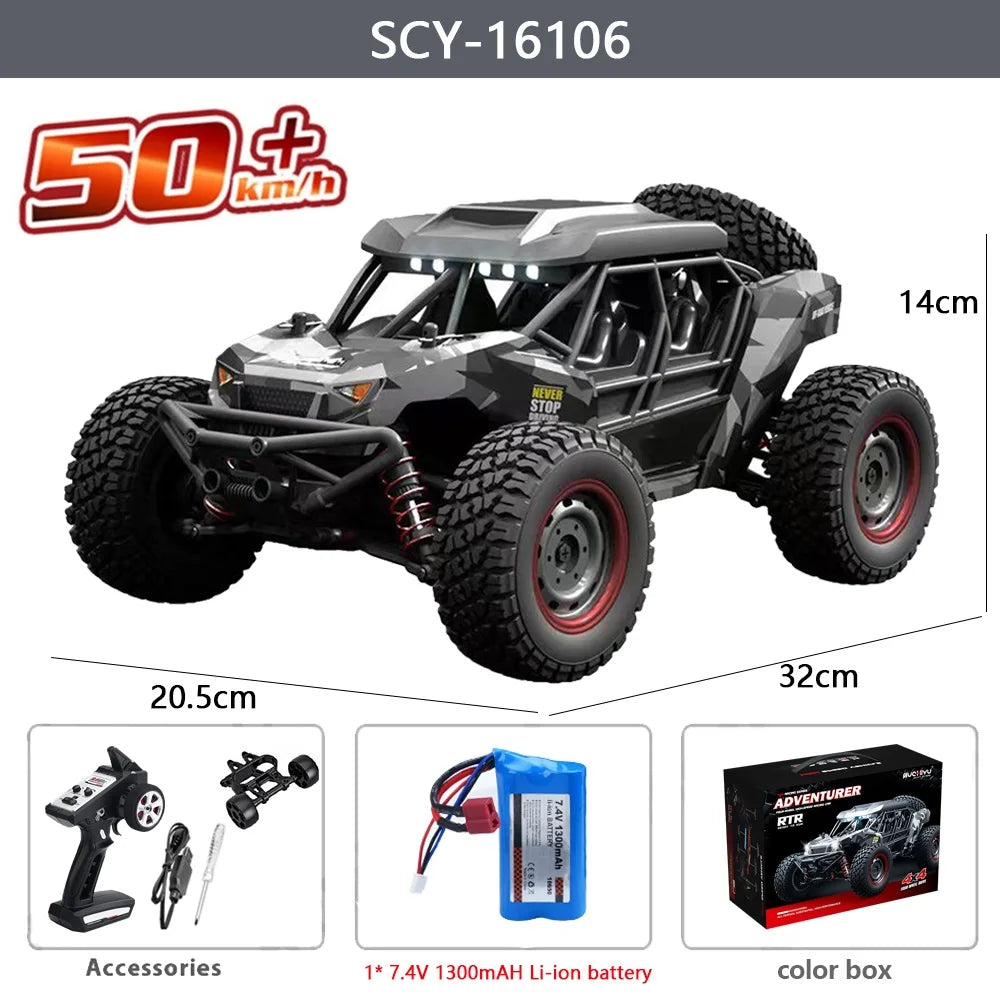 RC Monstertruck 4WD 50KM/H - Afstandsbediening Auto voor Kinderen en Volwassenen, Perfect voor Off-road