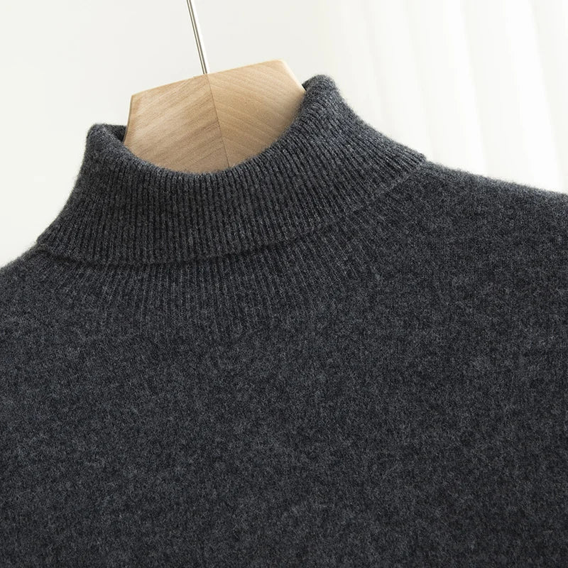 Business Wool Turtleneck | High Quality Materials - Warm and Cozy - Fall - Ideal for Formal and Informal Occasions