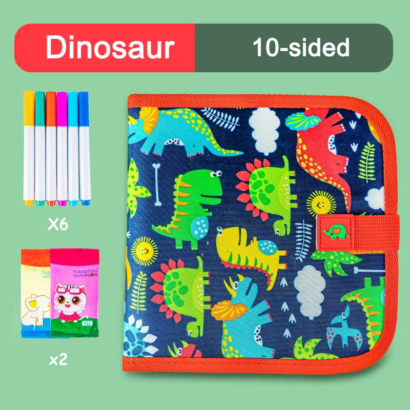 DoodlePal | Uitwisbaar tekenboek voor peuters | Uitwisbaar Tekenboek Peuters Herbruikbaar – Montessori Educatief Aquarel Doodle Boek, Leerzaam Cadeau voor Kleuters