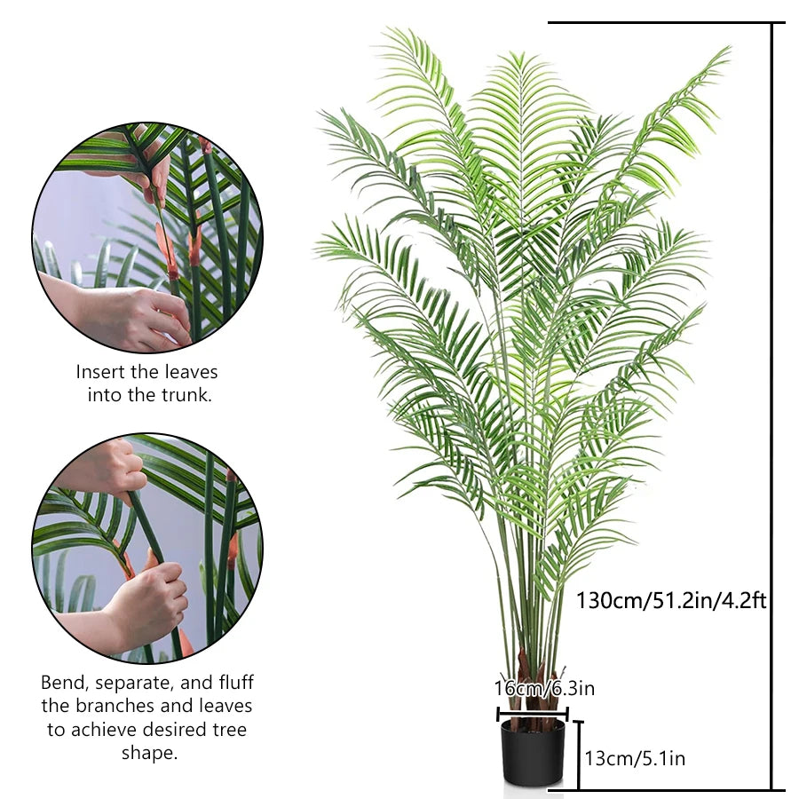 130cm Grote Kunstpalm Met Pot | Tropische Nepplant | Binnen & Buiten Interieurdecoratie