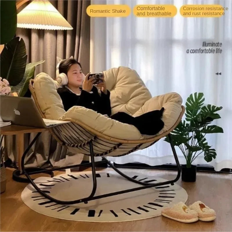 Rotan Relaxstoel - Loungestoel met Luxe Design voor Comfortabel Ontspannen, Ideaal voor Woonkamer of Balkon