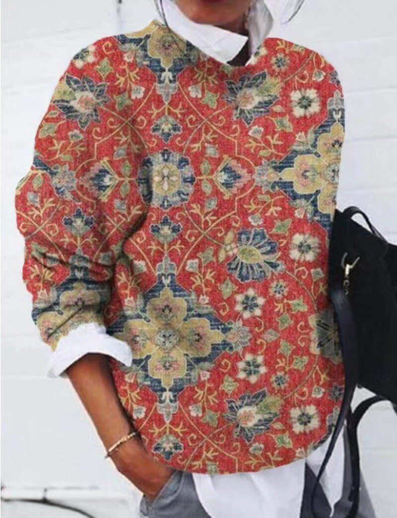 Trendy Floral Sweater