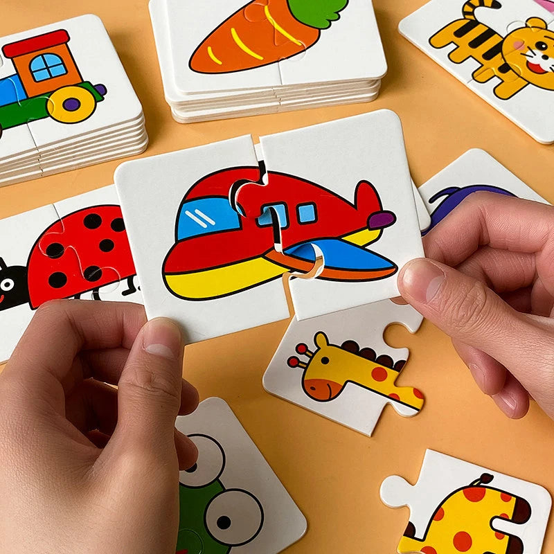 Montessori Kaarten Speelgoed - Educatieve Puzzels voor Cognitieve Ontwikkeling bij Peuters en Kleuters