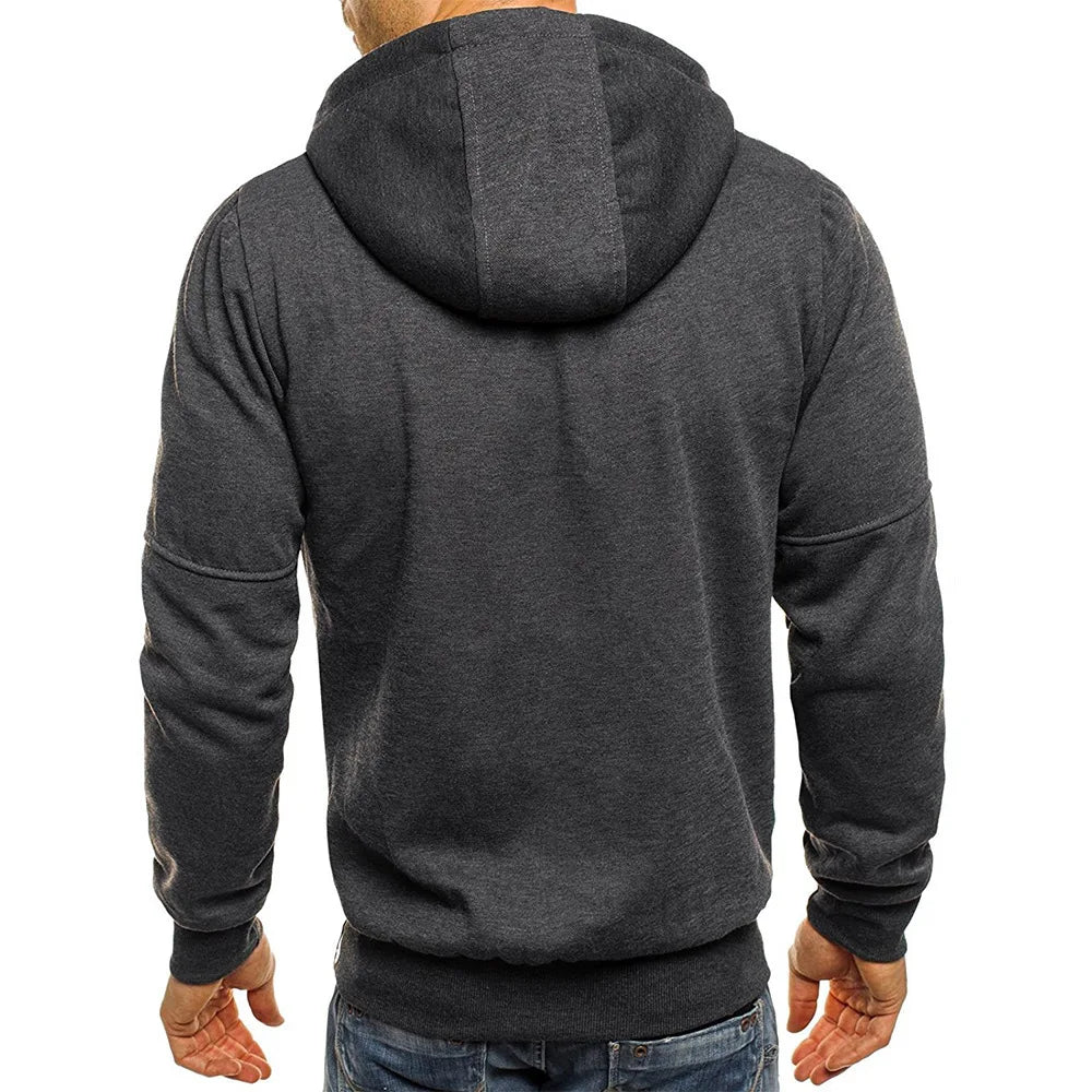 CoreWear Heren Hoodie Sweatshirt Lange Mouw Slim Fit met Rits | Hoodie | Sportieve Casual Hoodie voor Heren Kleding & Streetwear