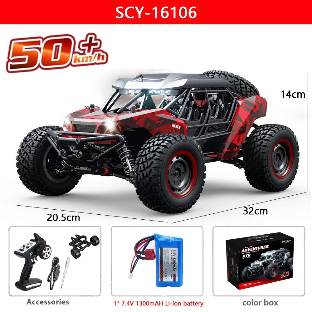 RC Monstertruck 4WD 50KM/H - Afstandsbediening Auto voor Kinderen en Volwassenen, Perfect voor Off-road